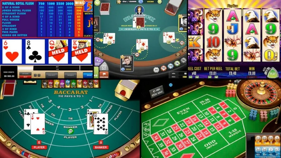 Ilustrasi suasana meja kasino digital WIN33